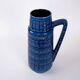 Vase en céramique bleue, design allemand, années 1960, fabriqué par Scheurich.
