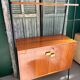 Modernist high buffet in mahogany and metal