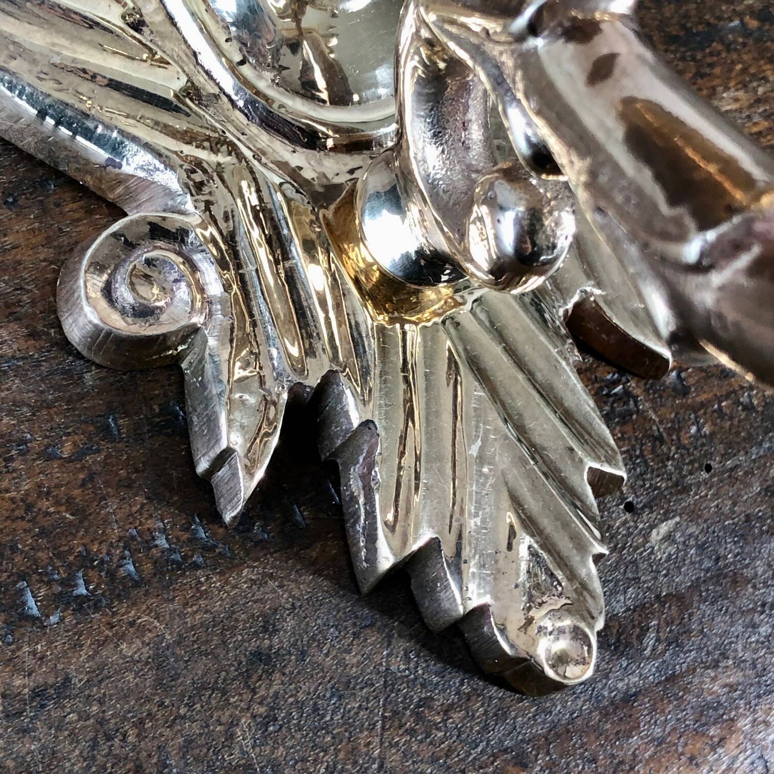 Brass wall candle holder