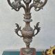 Garniture de cheminée Napoléon III marbre & régule signé Auguste. Moreau