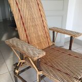 Vintage rattan lounge chair