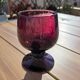 Large purple bubble glass lantern biot – signed