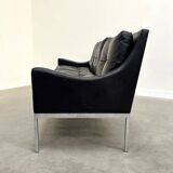 Canapé 3 places en cuir de style Bauhaus, années 1960