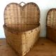 Vintage rattan baskets to hang