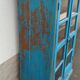 Old wooden glazed cabinet with two doors and two drawers