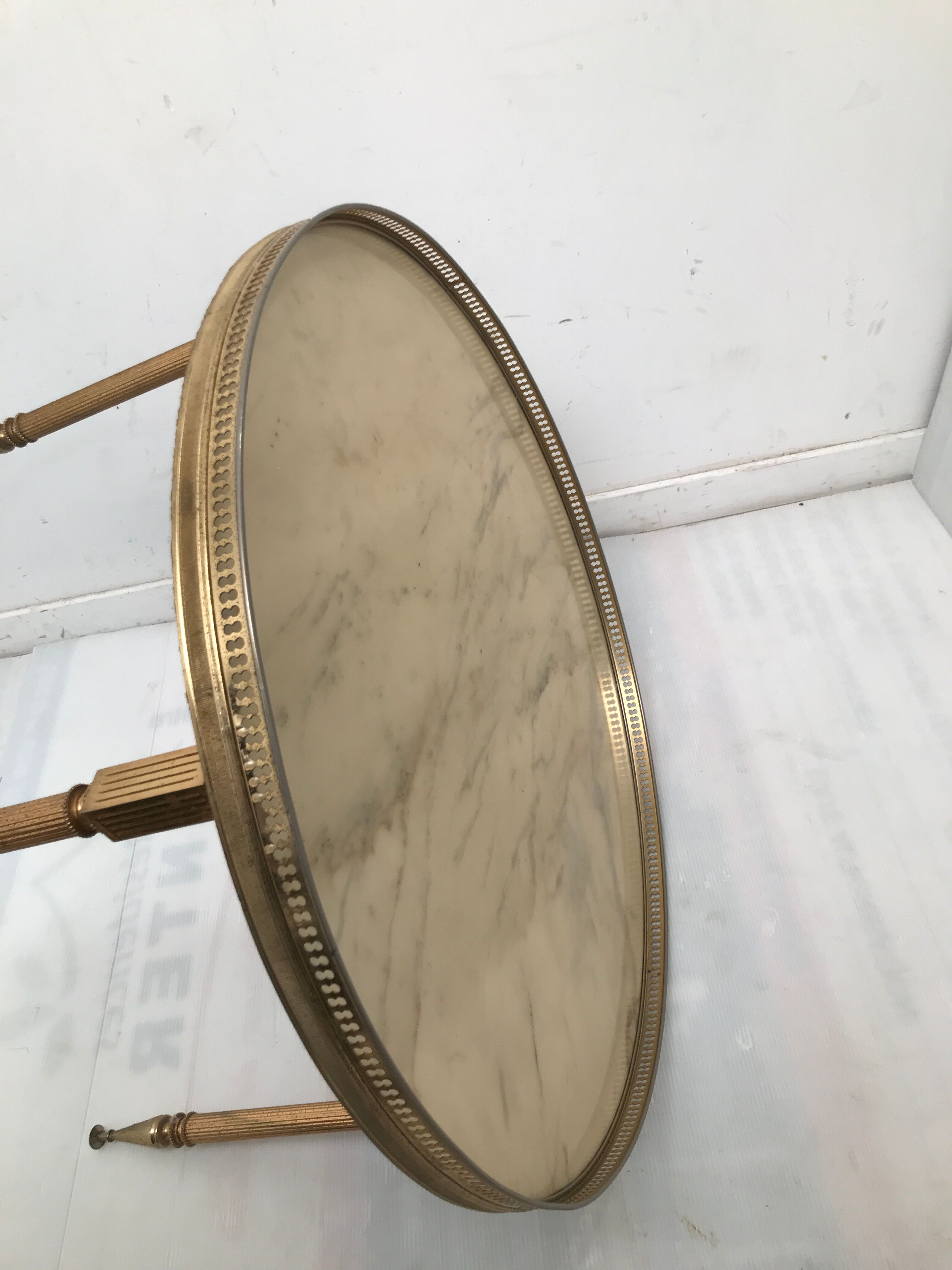 Brass and marble coffee table 60s