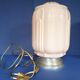 Pair of large pink art deco table lamps France