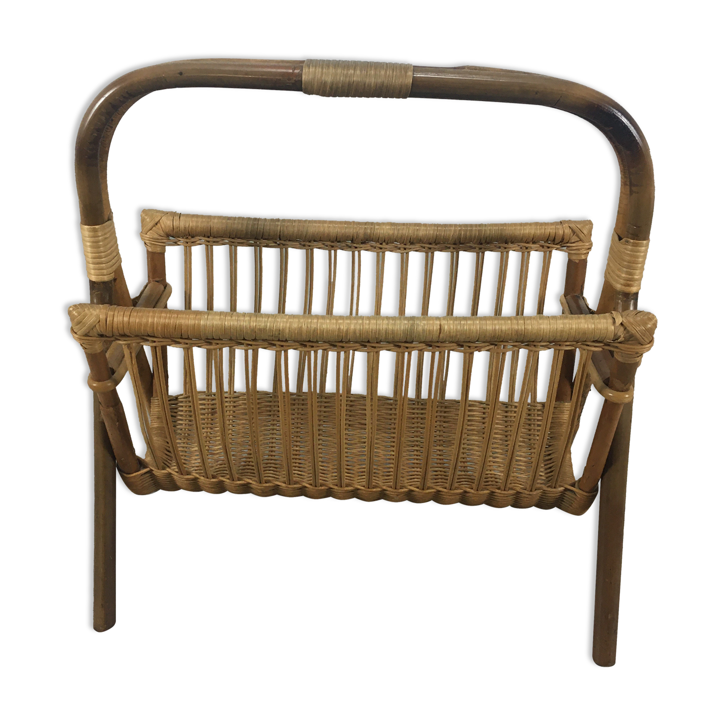 Rattan magazine door 60s