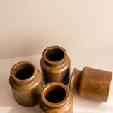 Brown Mustard Pot