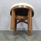 Tabouret rembourré en placage de noyer Art Déco, Tchécoslovaquie, années 1930