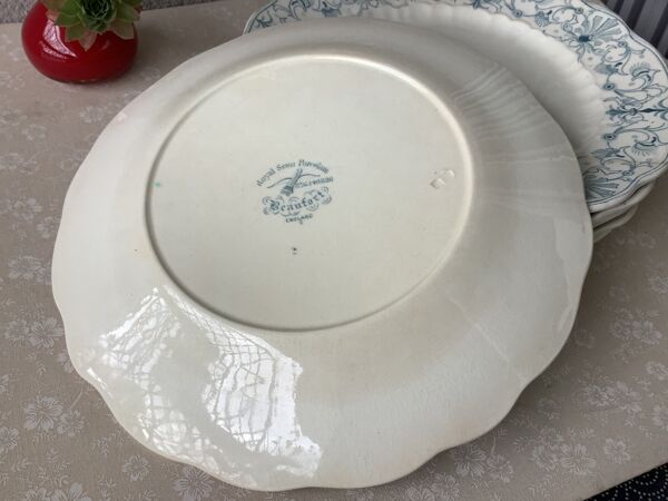 Assiettes terre de fer anglaises Ridgways XIX ème