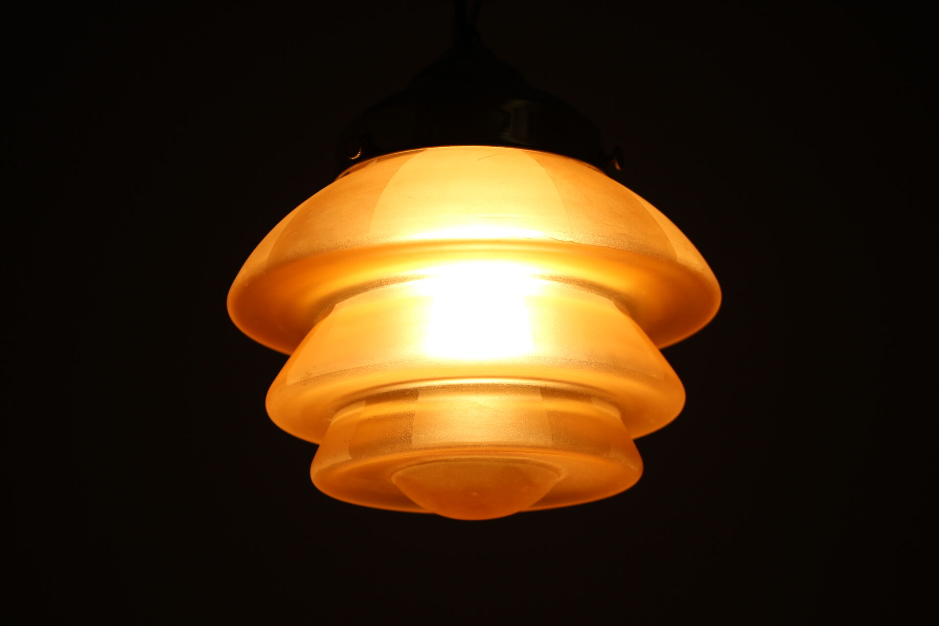 Art deco brass pendant lamp ,1930