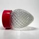 Set of 3 Italian red glass wall sconce lamps