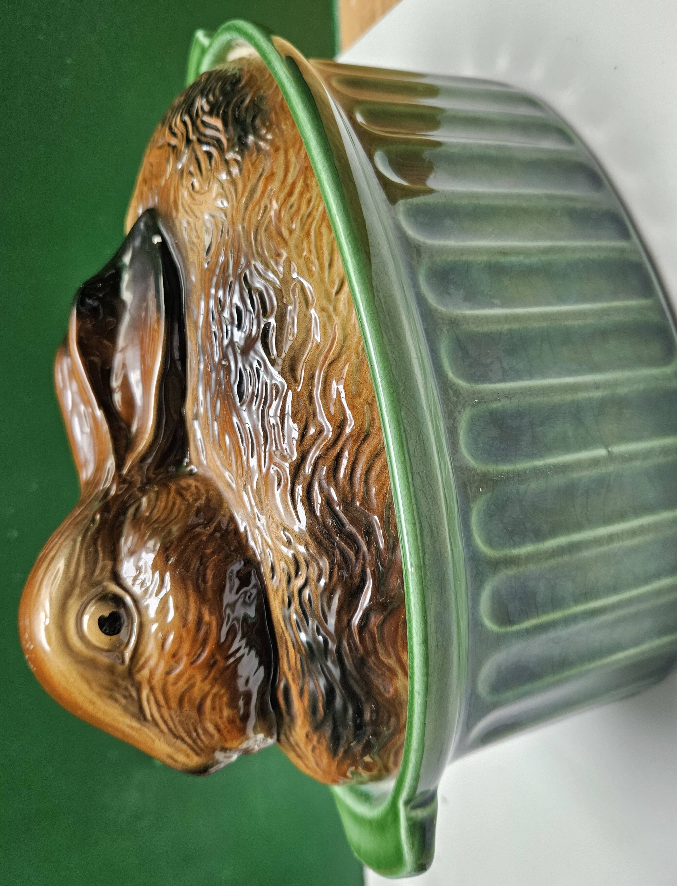 Ceramic hare or rabbit terrine,