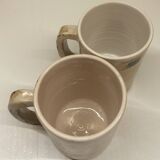 Four enameled ceramic cups Galerie Palissy in Vallauris