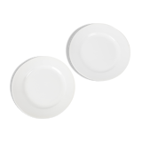 2 dinner plates white Digoin & Sarreguemines n ° 6, 19th century