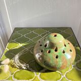 Vase pique flowers cracked ceramic