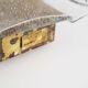 Brass and glass facetted sconce by Glashutte Limburg, Germany 1970's