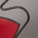 Chaise sculpture vintage années 70 en fer et tissu design italien