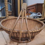 Corbeille ou panier en osier vintage
