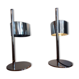 Paire de lampes chromées