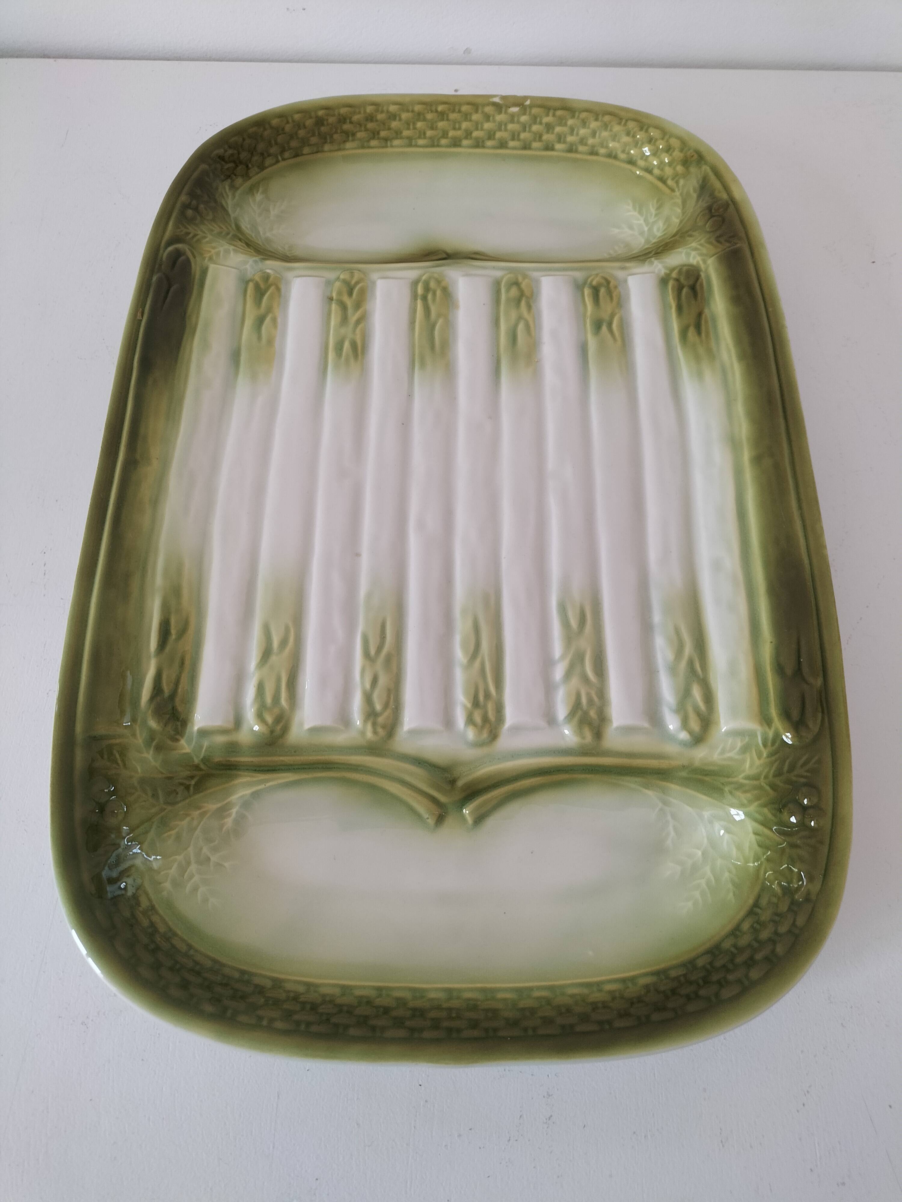 Large asparagus dish – Moulin des Loups Orchies 1950s