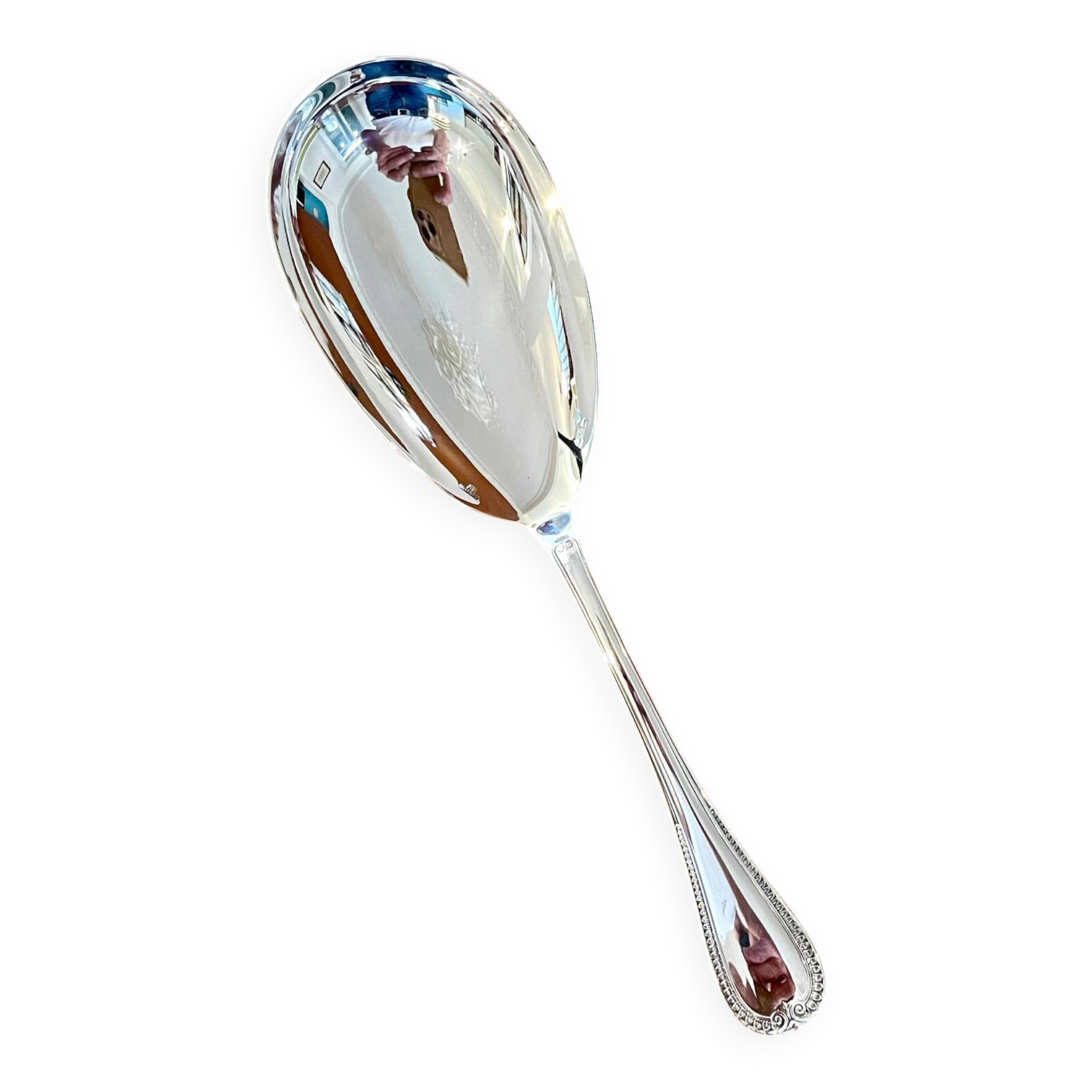 Christofle Malmaison, rice and chip scoop, serving set, mint condition