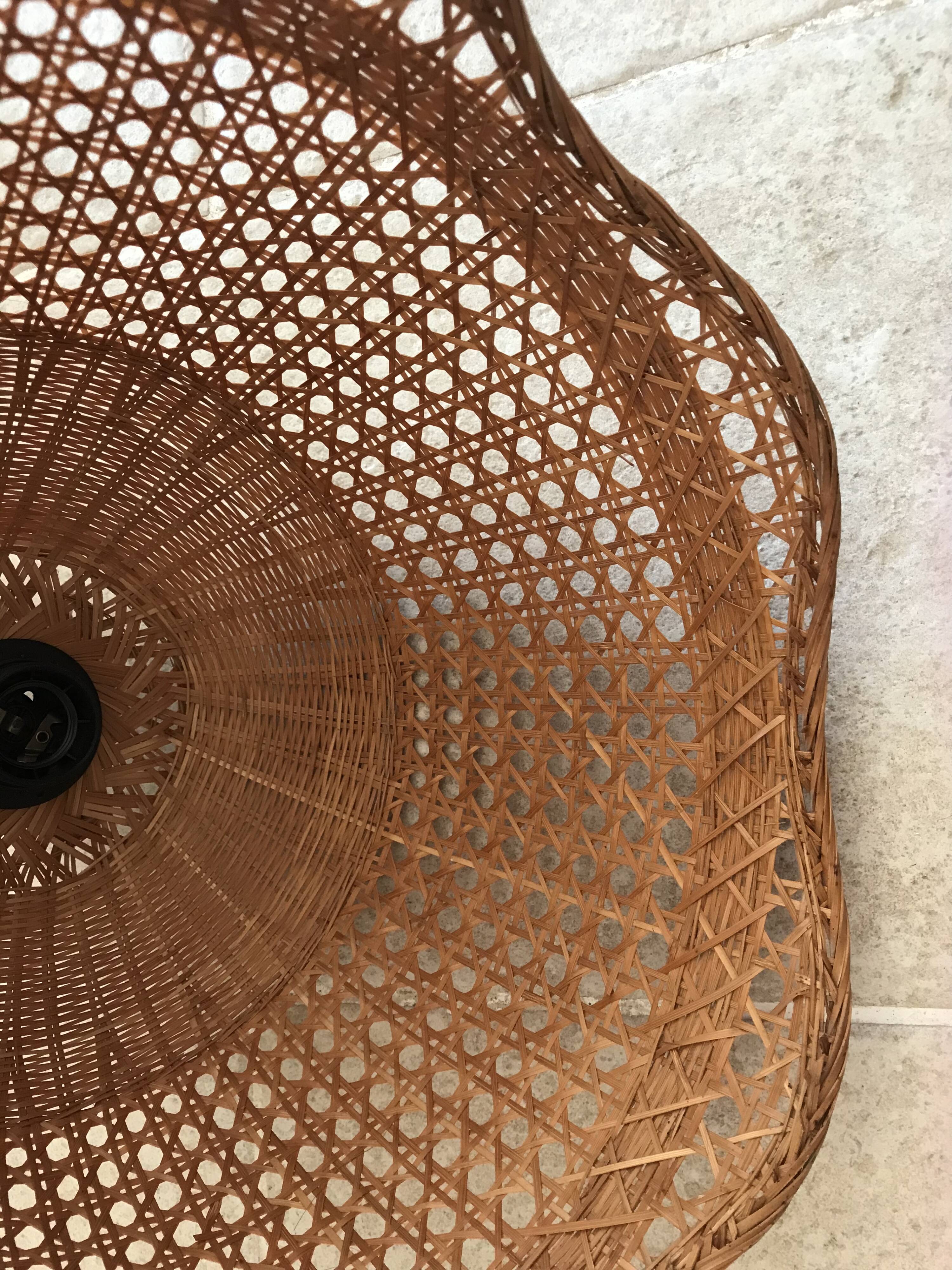 Vintage rattan pendant lamp