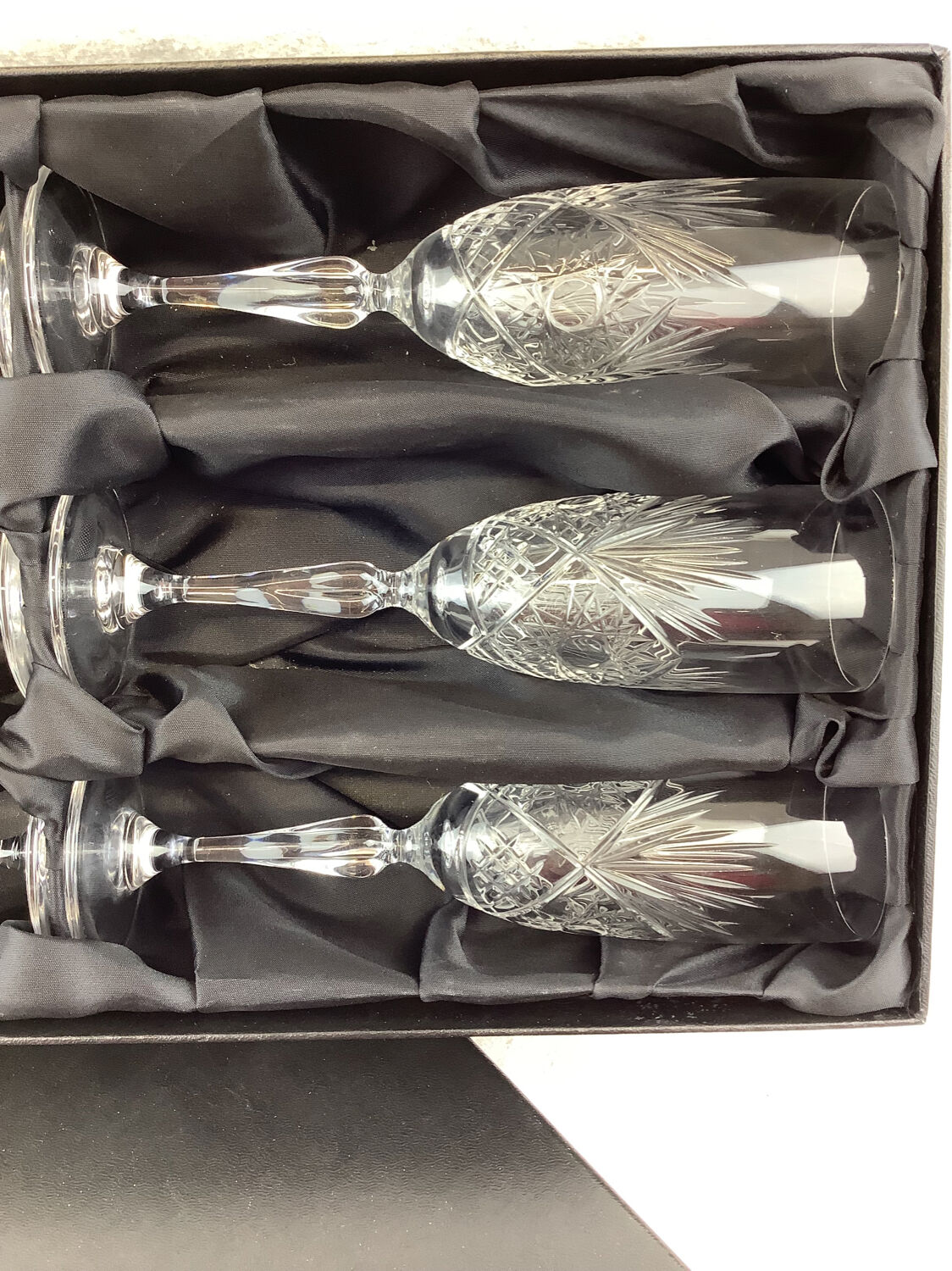 6 Baccarat crystal flutes made in france