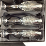 6 Baccarat crystal flutes made in france