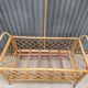 Vintage wicker rattan baby cradle