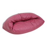 Vintage Raphael Raffel Croissant Sofa in pink leather 1970