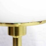 Brass and opaline glass table lamp 1980