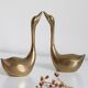 Pair of vintage brass swans
