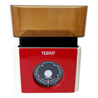 Vintage Red Testut Kitchen Scale 5kg Made In France