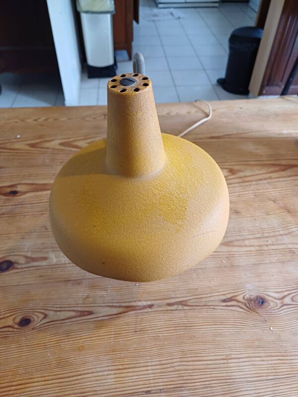 Lampe Vintage des Années 60 Métal Orangé