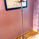 Coat rack on curved wooden stand, Baumann or Thonet style parrot