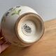Old earthenware bowl on a pedestal, Digoin Sarreguemines Flowers / flo