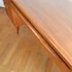 Scandinavian feet compass desk 1960 vintage teak