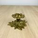 Golden brass flower candlestick, vintage