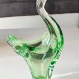 Empty pocket/Swan figurine, in the Murano style. In blown art glass. High 22 cm