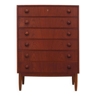 Teak chest of drawers, Danish design, 1960s, designer: Kai Kristiansen