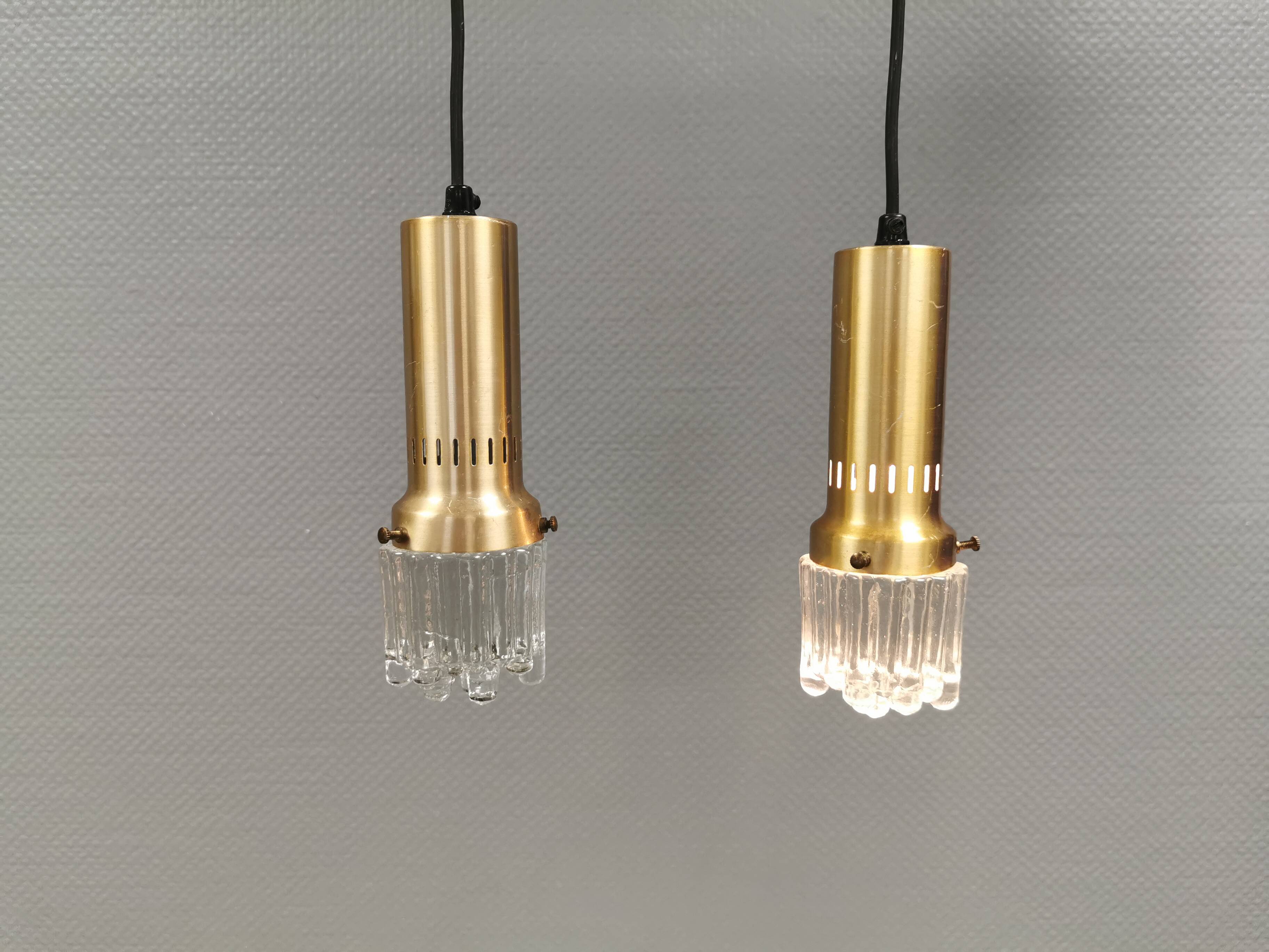 Two icicle pendant lamps from the Danish brand Vitrika, 1970s–80s.