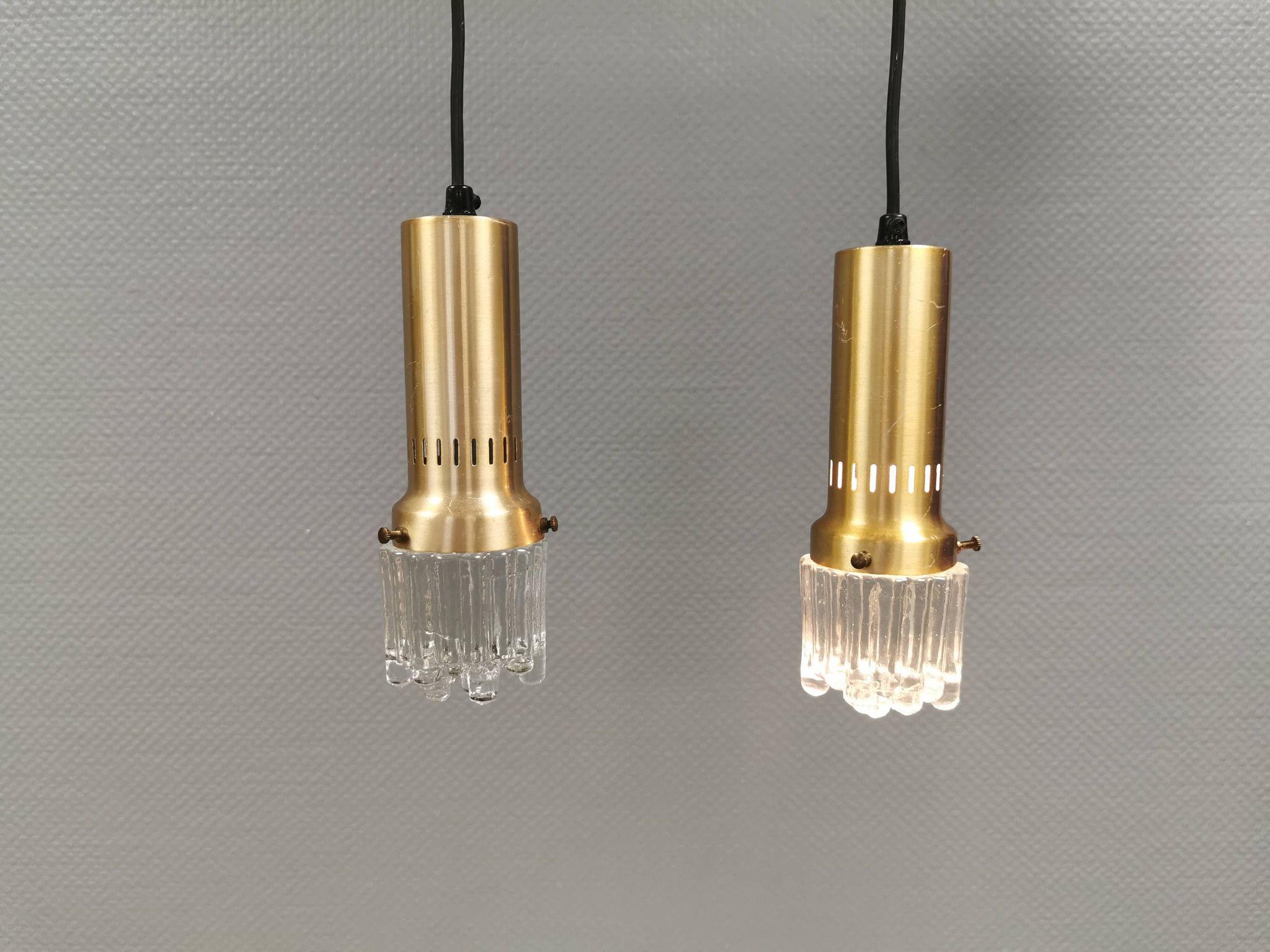 Two icicle pendant lamps from the Danish brand Vitrika, 1970s–80s.
