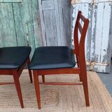 Scandinavian chairs, compass foot, skai