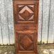 Solid oak wardrobe with 2 doors and 1 drawer in neo Louis XIII style.