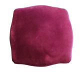 Castle chair and footrest in wood and burgundy velvet