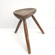 Brutalist tripod farm stool solid wood