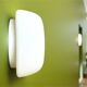 Square white glass wall or ceiling lamp