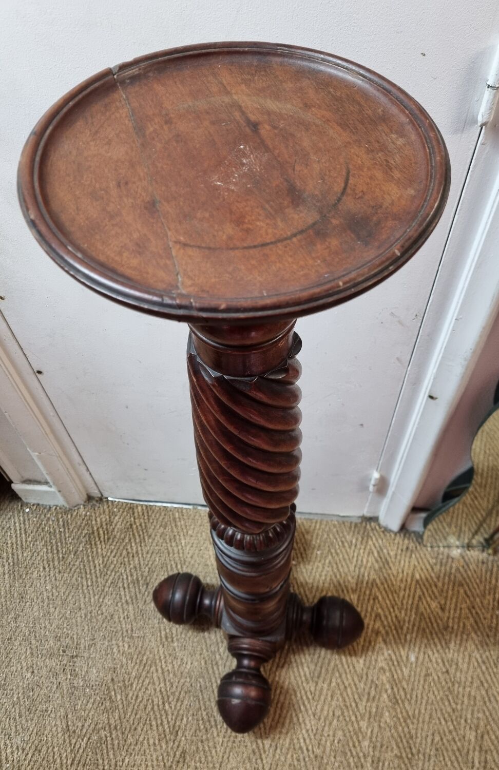 Solid mahogany column